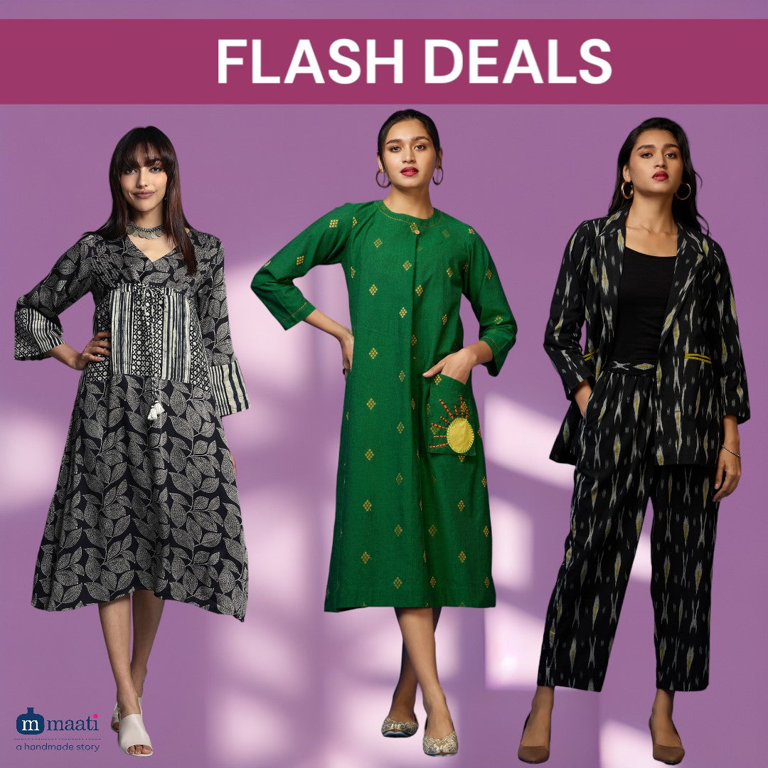 Upto 50% off on women's clothing | Sale on - maati crafts