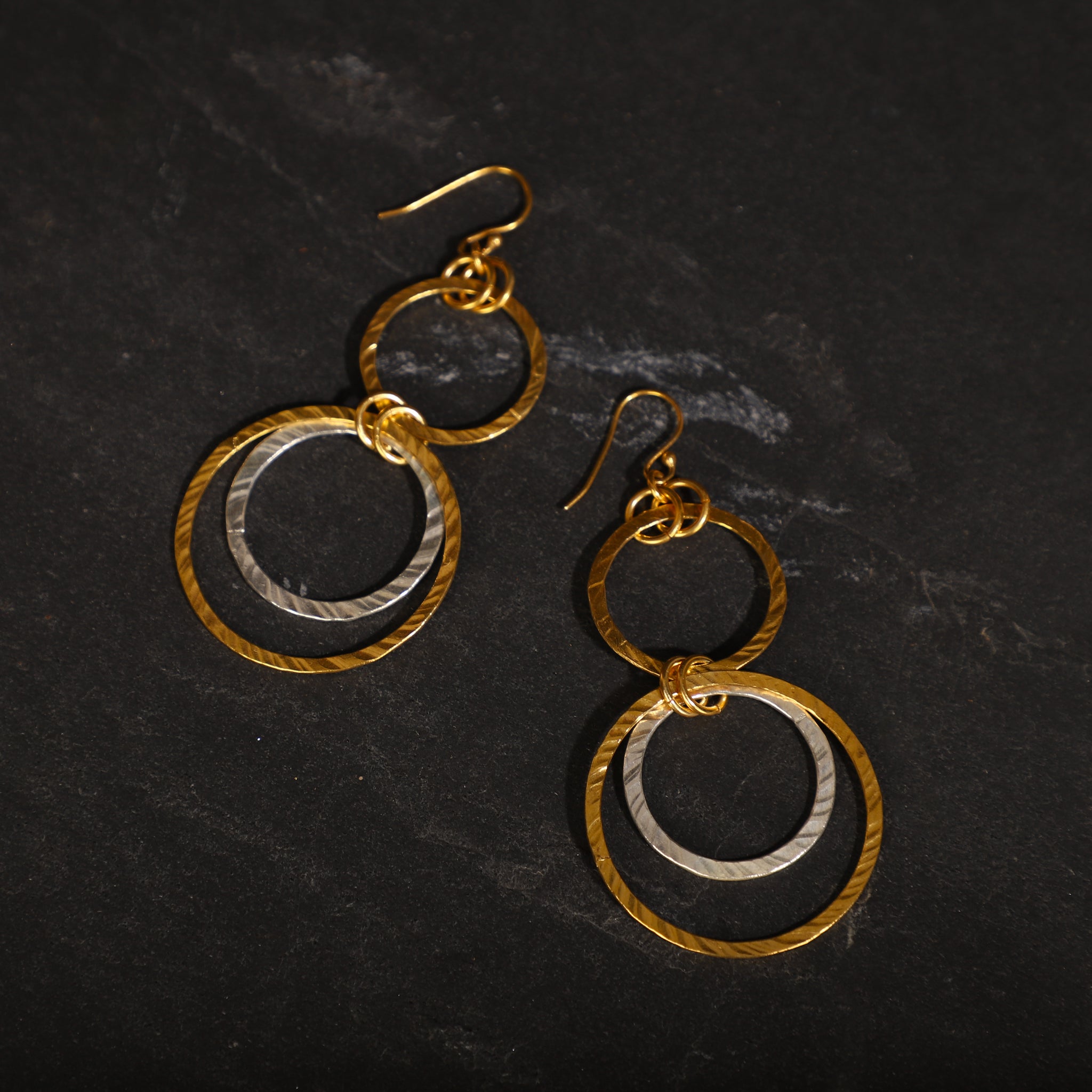 jewelry - berserk - gold silver plated ring danglers