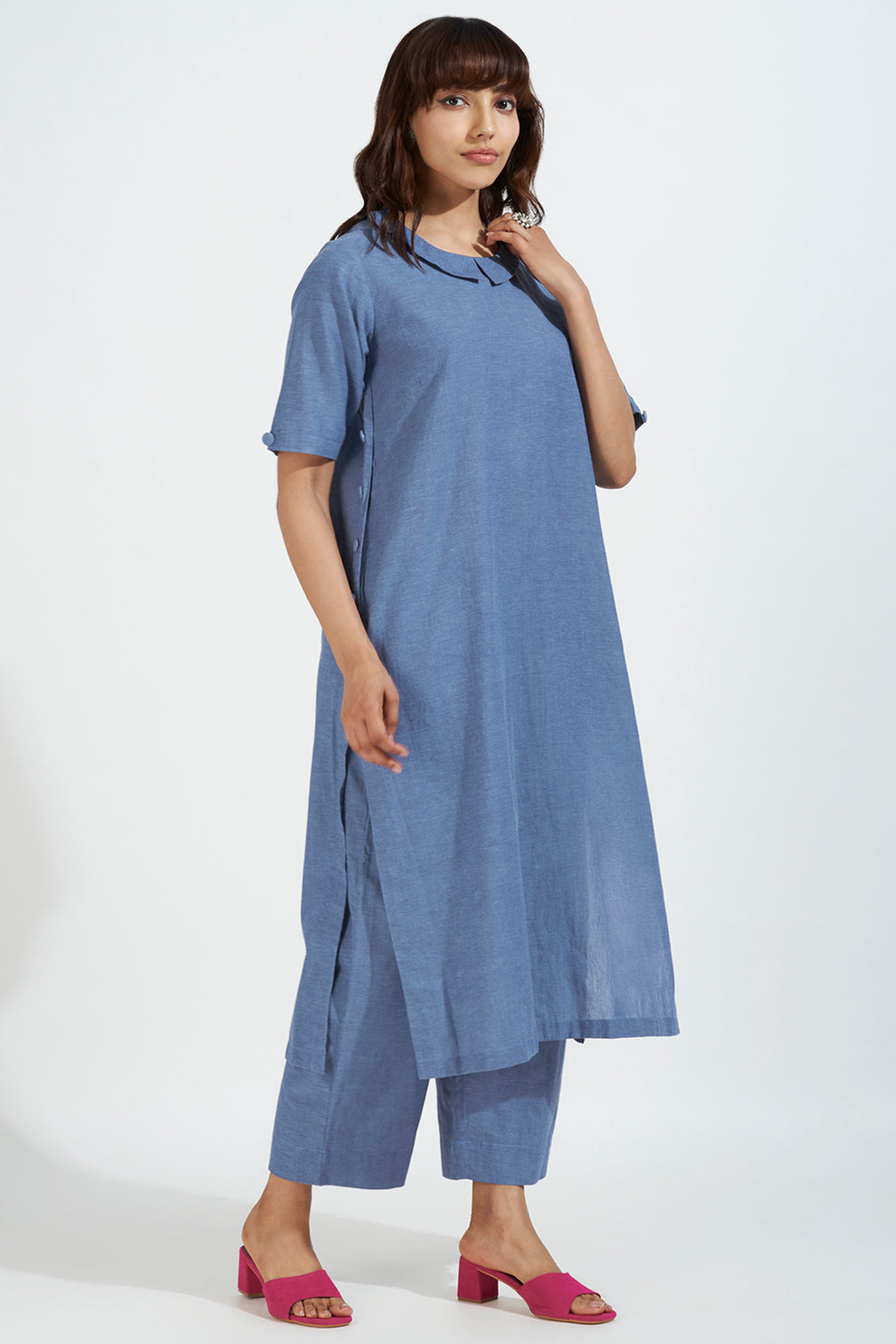 peter pan collar kurta with side & back buttons - chambray adventures ...