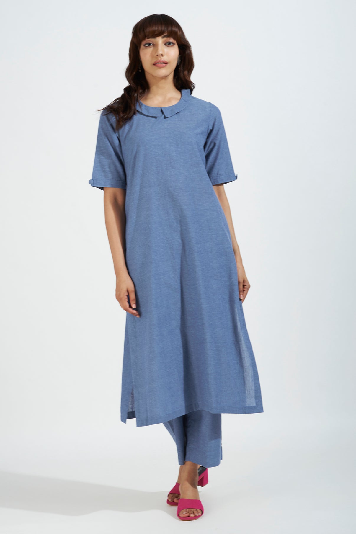 peter pan collar kurta with side & back buttons - chambray adventures ...