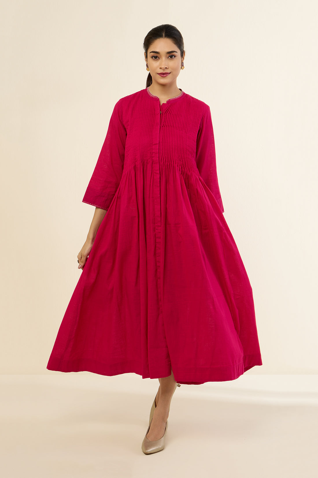 Regal Rani Pink Infinity Pintuck Dress