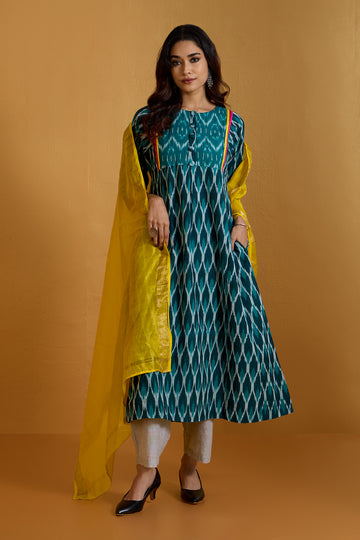 Verdant Roselight A-Line Kalidar Kurta