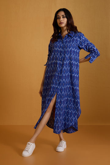 Bold Horizon Long Shirt Dress