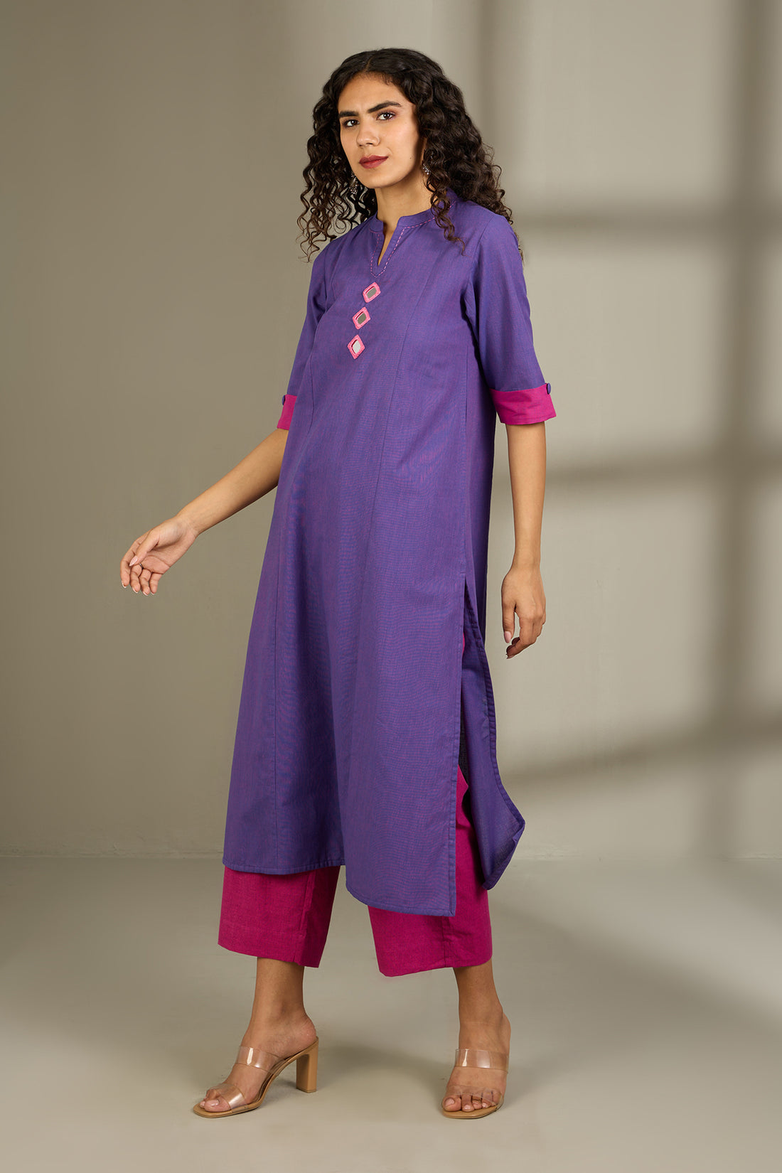 Co-ord Set Orchid Radiance Long Panel Kurta (Set of 2)