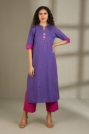 Co-ord Set Orchid Radiance Long Panel Kurta (Set of 2)