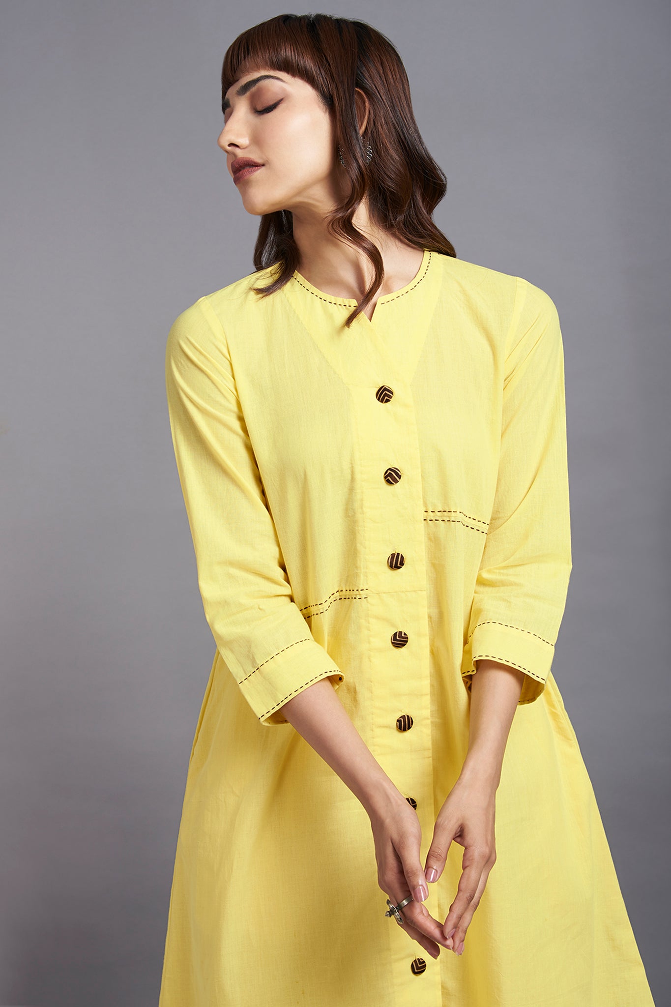 Yellow tunic hot sale dress