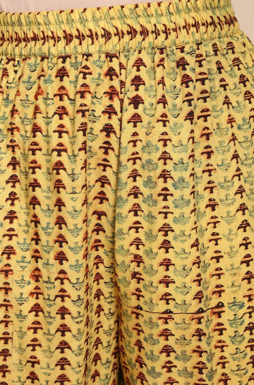 elasticated printed pants - vintage & fishes