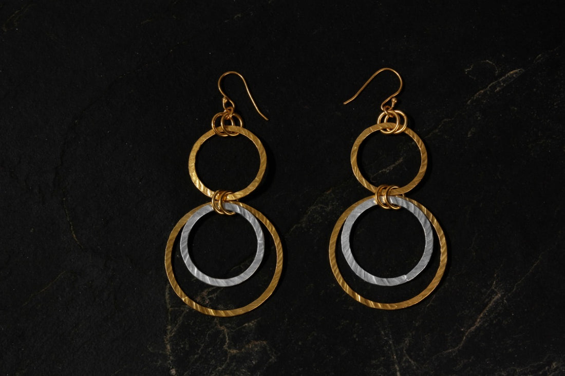 jewelry - berserk - gold silver plated ring danglers